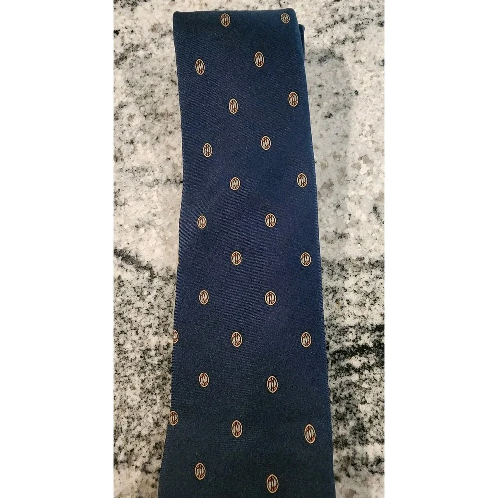 CHRISTIAN DIOR TIE BUNDLE OF 2 SILK USA MONSIEUR YELLOW BLUE PATTERNS DESIGNER